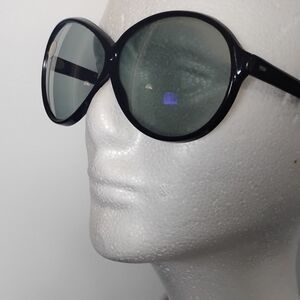 Vintage large Black Unisex Sunglasses NOS  ITALY